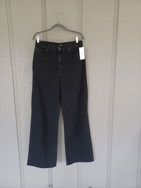 7 For All Mankind Scout Thunder Wide Leg Jean Size 27 Womens Cotton Blend High r
